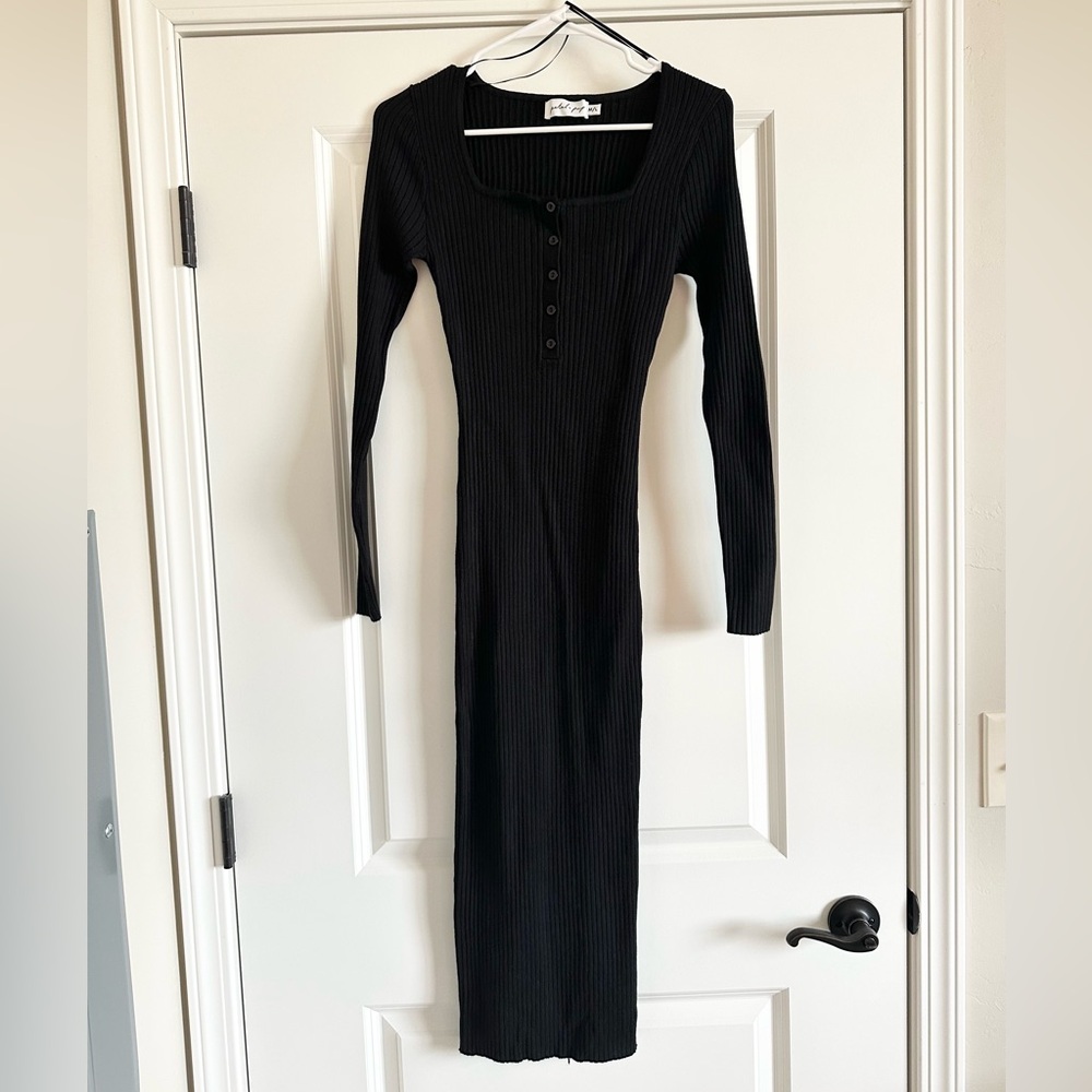 NWOT Petal and Pup Ribbed Bodycon Midi Dress